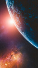 earth and sun