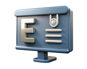 Poster - 3d illustration of electronic document management system icon displaying digital file organization and efficient data storage solutions