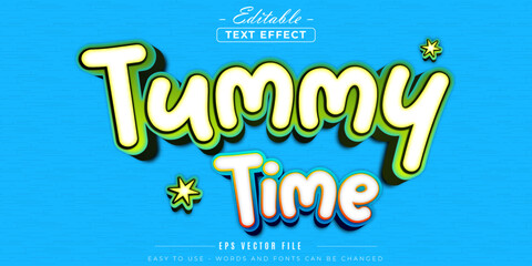Poster - Cute tummy time text, editable text effect.