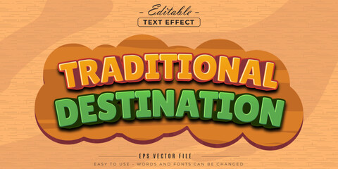 Poster - Bold traditional destination text, editable text effect.