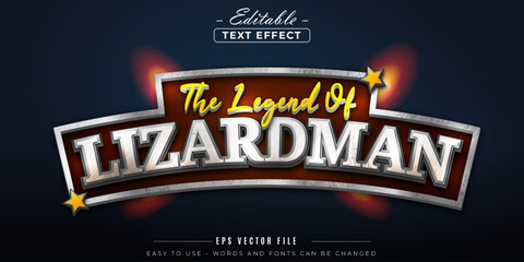 Poster - The legend of lizardman text, editable text effect.