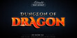 © text - Dungeon of dragon shiny text, editable text effect.