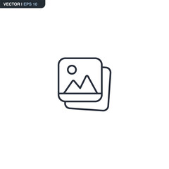 Fototapete - Slideshow, linear style sign for mobile concept and web design