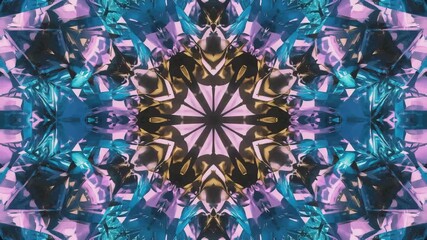 Poster - Colorful kaleidoscope pattern is forming a beautiful psychedelic mandala design, perfect for backgrounds, wallpapers, or any other creative project