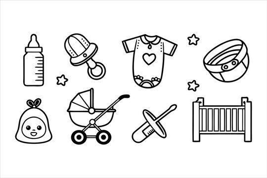 baby set icon vector illustration