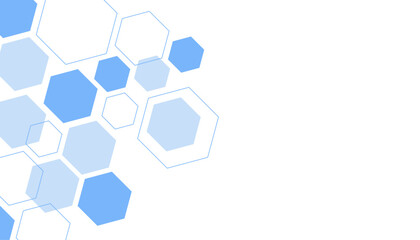 Aufkleber - Abstract blue hexagon shape for frame illustration design
