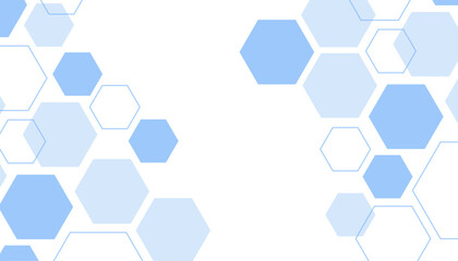 Aufkleber - Abstract blue hexagon shape for frame illustration design