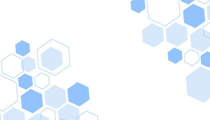 Aufkleber - Abstract blue hexagon shape for frame illustration design