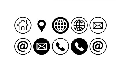 Black and white Easter eggs vector icon set with glossy circle buttons and web design symbols