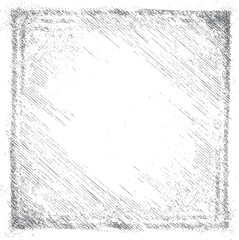 Poster - Distressed square texture overlay. Grunge cracked border with dust spots. Minimal abstract old frame design.