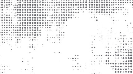 Poster - Halftone dot grunge texture design. Abstract distressed pattern overlay. Vintage surface with gradient dot style.