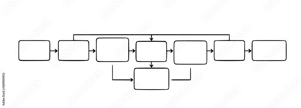 Stock-Vektorgrafik „Blank flowchart diagram illustrating a sequential ...