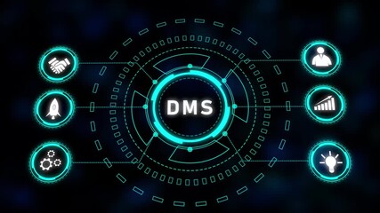 Poster - Abstract Futuristic HUD Interface Technology Background Seamless Loop Animation Neon Teal. Abstract Futuristic HUD Interface With Neon Teal Glow, Circular Digital Design, And Seamless Animation.