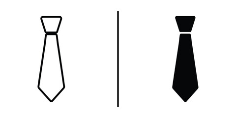 Poster - Tie Icon: A contrasting pair of tie icons, showcasing different design styles and symbolic of formal attire. 