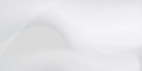 Poster - Abstract white and gray color, modern design stripes background with geometric round shape.