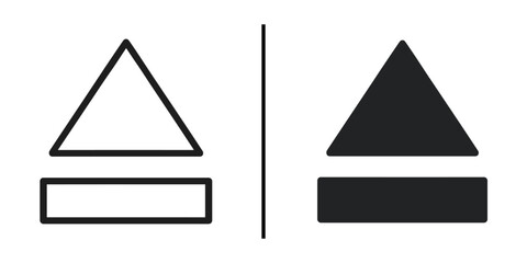 Poster - Contrasting Triangles: A graphic illustration presents two distinct geometric shapes, a filled triangle and a negative space triangle, offering a study in form and contrast.