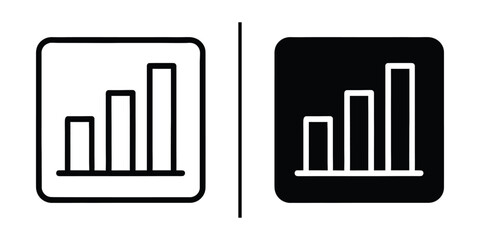 Fototapete - Data Analytics Icons: A set of sleek, modern icons representing data analysis, growth, and performance, perfect for business and tech visualizations.