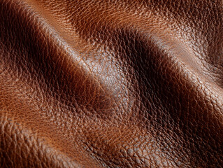 Poster - Close-up view of an embossed, possibly leather or leather-like material with dark brownblack color and textured surface Soft lighting creates depth and shadows No visible texts - AI-Generated