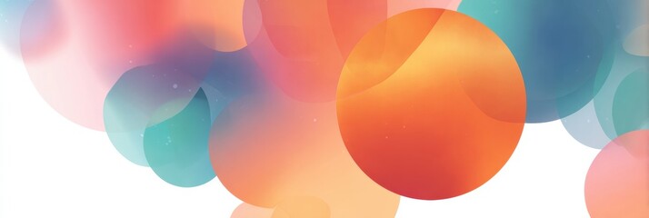 Poster - Abstract Shapes With Gradient Branding Area in Center Create a Vibrant and Modern Design Perfect for Commercial Use