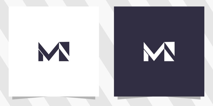 letter mv vm logo design vector