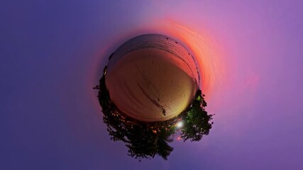 Wall Mural - Time lapse amazing sky in sunset above the ocean 360 Degree View.
Imagine a fantasy sweet clouds changing in colorful sky.
Gradient color. Sky texture, abstract nature background.