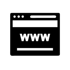Poster - Website browser internet www icon for web design and development seo and online marketing digital presence  