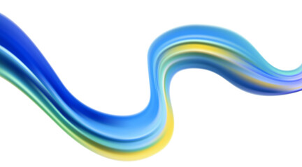 Poster - Abstract  holographic wave.Flow iridescent fluid.Dynamic spectrum ribbon.