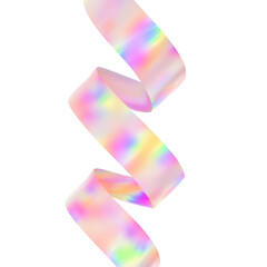 Poster - Abstract  holographic wave.Flow iridescent fluid.Dynamic spectrum ribbon.