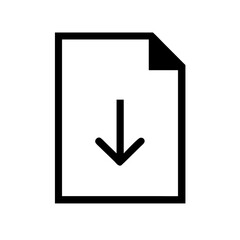 Poster - Download file icon vector graphic illustration symbol for web design and mobile apps interface user interface