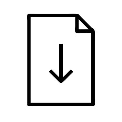 Poster - Download file icon vector illustration simple outline design for web and mobile application interface use