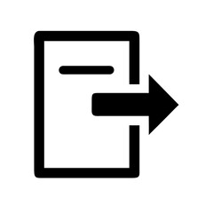 Poster - Export icon file transfer data migration document outgoing process send file arrow right direction  