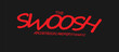 © Hallo Assets - The Swoosh Font: Bold red Alphabet Design