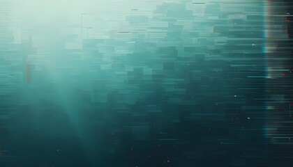 Aufkleber - Abstract image of light rays filtering through a textured, teal-colored surface, creating a sense of depth and mystery.