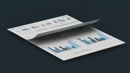 Modern digital magazine layout showcasing data visualization and technology trends on a sleek background