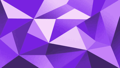 Poster - Abstract low poly background design featuring various shades of purple triangles