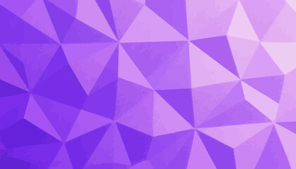 Poster - Abstract Low Poly Geometric Background in Shades of Purple for Creative Designs