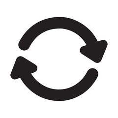 Aufkleber - Circular Arrows Rotating Around Axis Representing Synchronization Refreshing Updating Continuous Processes Repeating Actions Looping Back and Forth Interaction and Interconnection