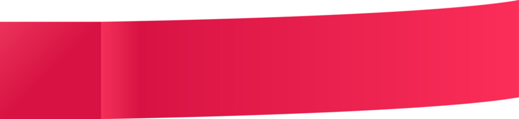 Poster - Red curved banner wrapping around a virtual surface, perfect for highlighting important information or adding a touch of color to presentations and designs