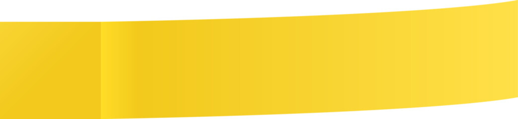 Poster - Yellow curved banner waving gracefully in the wind, providing ample space for adding custom text or graphics, perfect for various advertising and promotional needs