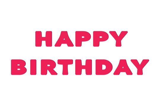 Happy Birthday vector background. Lettering invitation or greeting card. Vector illustration.