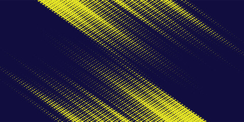 Poster - Yellow halftone on blue background. Vector dotted sparkles or halftone shine pattern texture Pop Art Style, vector illustration.