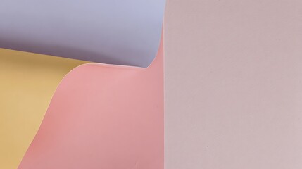Poster - Pastel layers modern abstract paper design