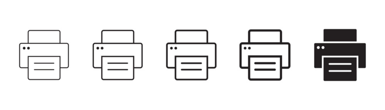 Print icon set. printer icon vector