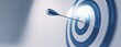 © MP Studio - The arrow hitting the target represents achieving business goals and success.