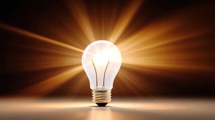 Poster - Illuminating Ideas Glowing Light Bulbs Warm Radiance and Innovative Design Enhance Brightness and Energy in Inspiring Atmosphere.