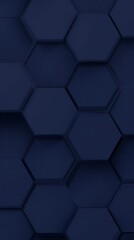 Poster - Navy blue textured hexagonal background backdrop