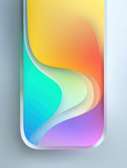Poster - Gradient Abstract Shapes Creating a Vibrant Branding Area With a Clean Margin for Modern Commercial Design