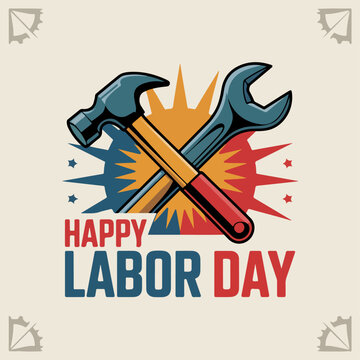 Happy labor day typography , Happy labor day lettering ,  labor day 