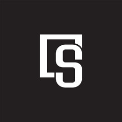 Aufkleber - letter s square frame simple geometric logo vector