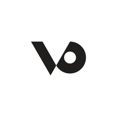Aufkleber - letter vo slice simple triangle logo vector